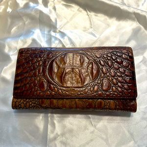Brown Brahmin Trifold Wallet